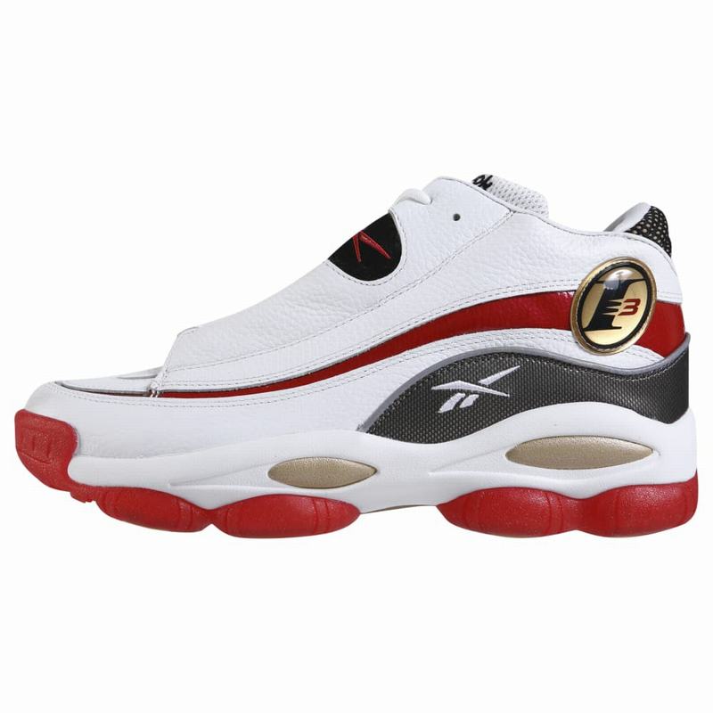 Ghete Baschet Reebok Answer Dmx Barbati Albi/Rosii Romania KC2452WJ